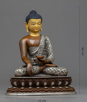 Hand Crafted Buddha Statue Silver | Traditional Himalayan Art