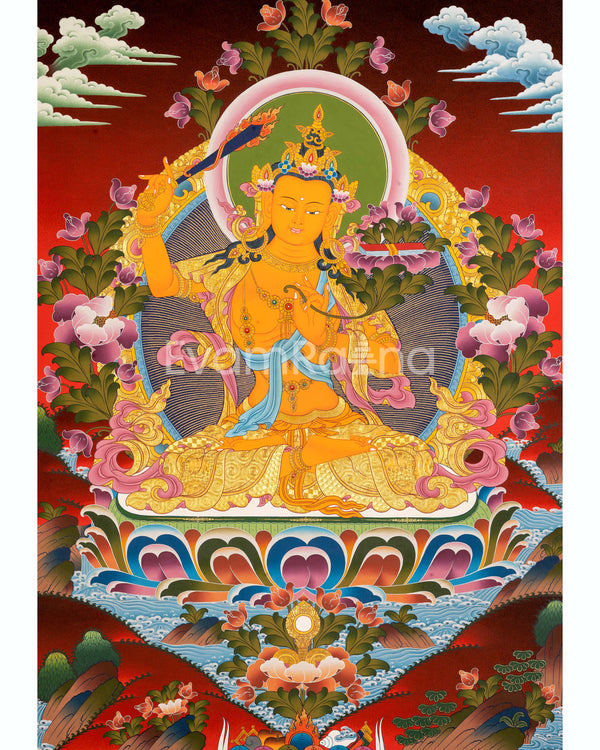 Original Hand-Painted Manjushree Thangka