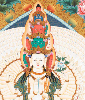 1000 Armed Avalokiteshvara Thangka | Tibetan Wall Hanging
