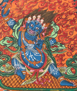 Wrathful Deity, Vajrapani Thangka | The Dharma Protector