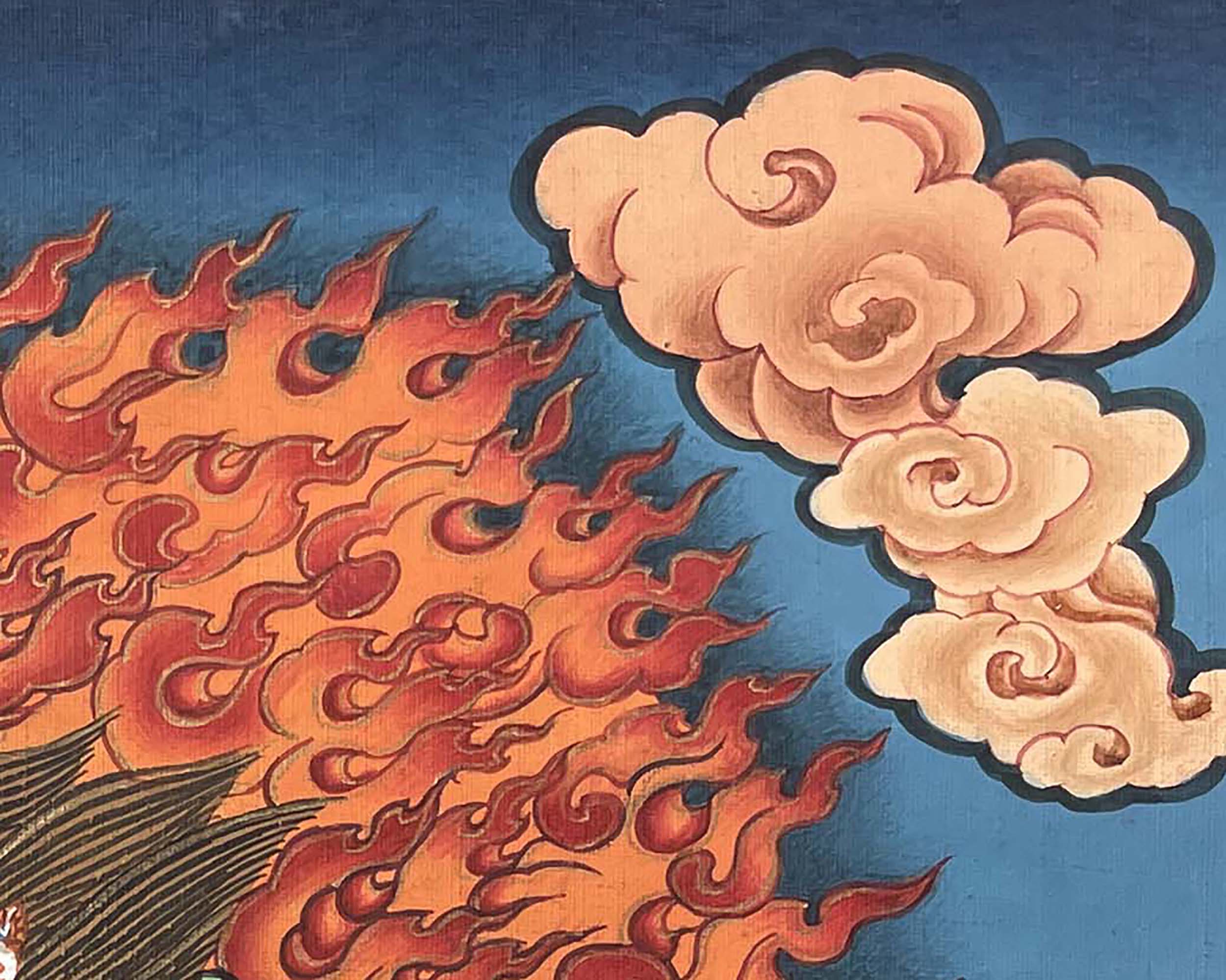Wrathful Deity, Vajrapani Thangka | The Dharma Protector