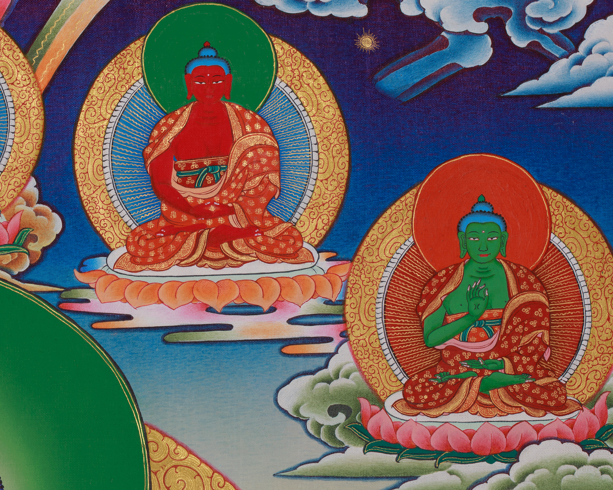 Buddhist Amitabha Buddha Thangka | Pure Land Buddhism