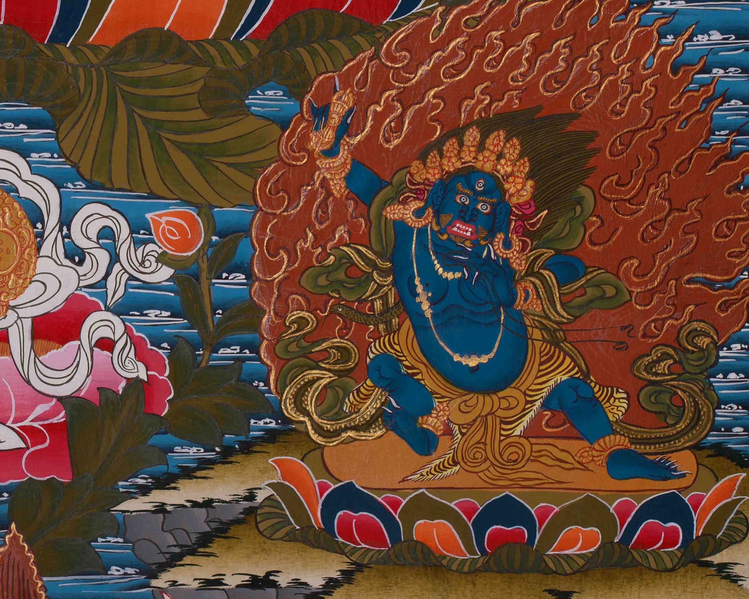 Himalayan White Tara Thangka | Sacred Buddhist Longevity Artwork