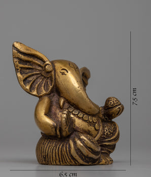 Ganesh Brass Statue | Serene Meditation Room Decor