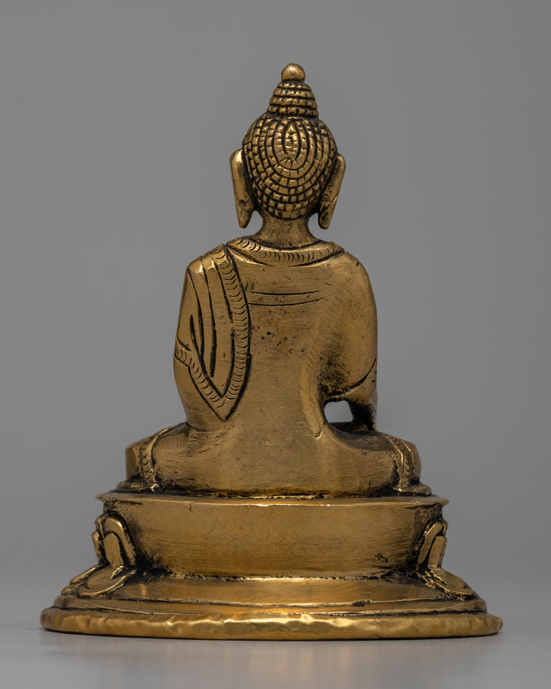 Shakyamuni Buddha Brass Statue | Traditional Buddhist Decor