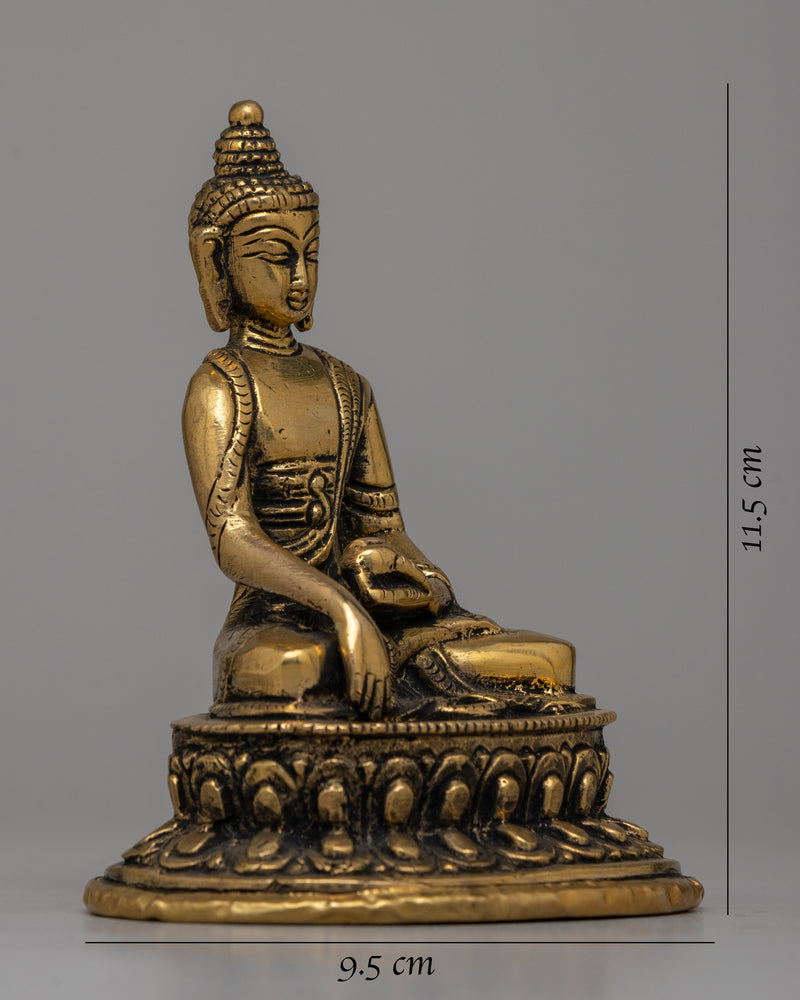 Shakyamuni Buddha Brass Statue | Traditional Buddhist Decor