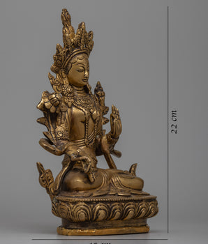 White Tara Goddess Statue | Elevating Your Atmosphere and Invoking Blessings of Peace