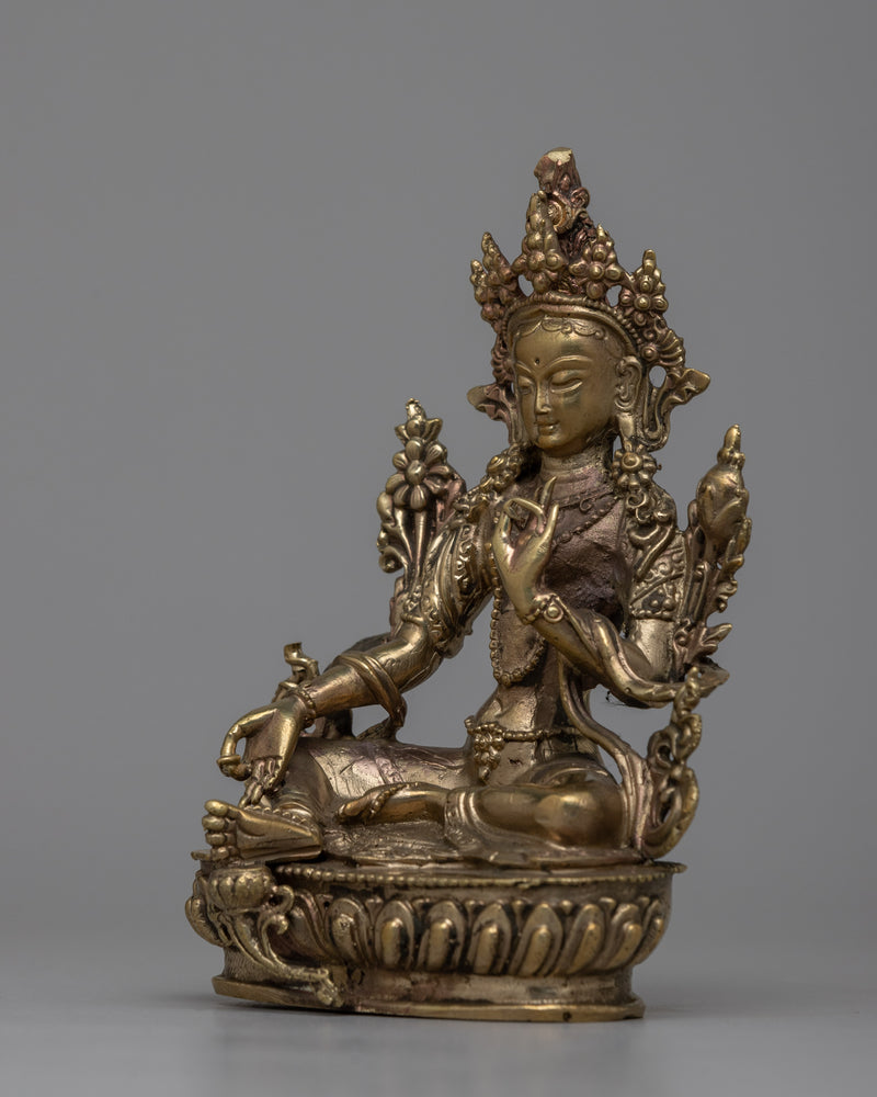Green Tara Tibetan Statue | Embodying Compassion and Spiritual Grace