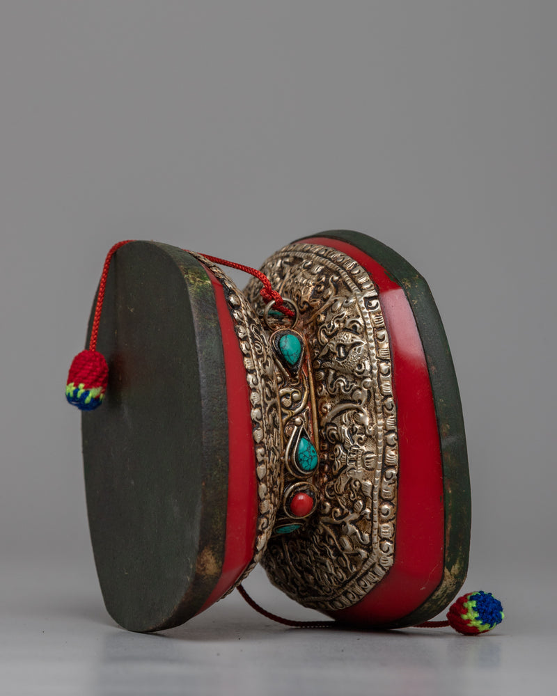 Chod Damaru Drum | Ritual Instrument for Buddhist Ceremonies