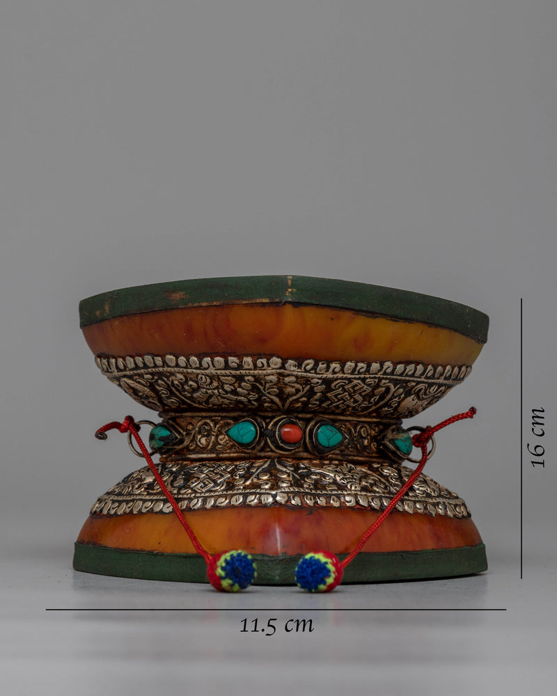 Tibetan Damaru Drum | Sacred Buddhist Ceremony Instrument