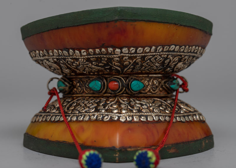 Tibetan Damaru Drum | Sacred Buddhist Ceremony Instrument