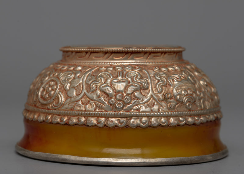 Tibetan Tea Cup Bowl | Artisanal Buddhist Ceremony Vessel