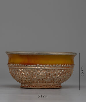 Tibetan Tea Cup Bowl | Artisanal Buddhist Ceremony Vessel