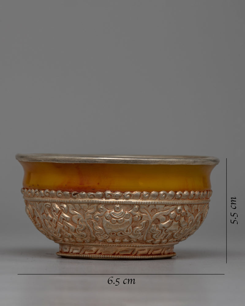 Tibetan Tea Cup Bowl | Artisanal Buddhist Ceremony Vessel