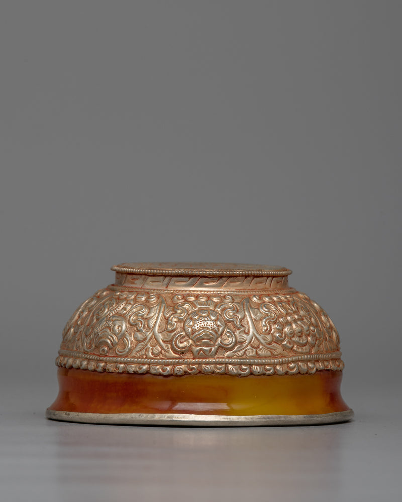 Tibetan Tea Cup Bowl | Artisanal Buddhist Ceremony Vessel