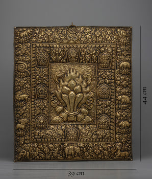 Auspicious Symbol Metal Brass Thanka | Serene Home Decoration