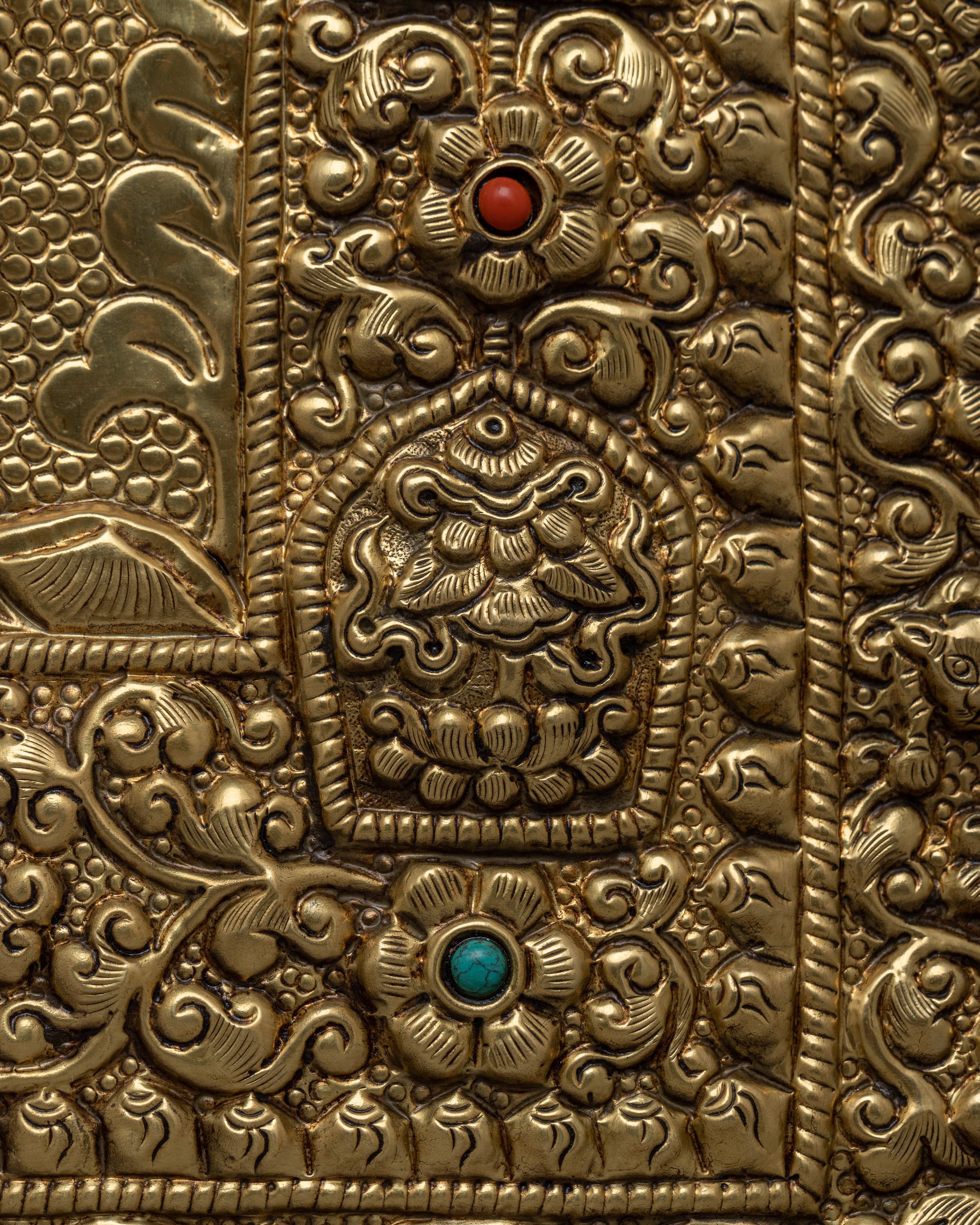 Tibetan Brass Garuda Thangka Wall Hanging | Auspicious Symbol of Spiritual Protection