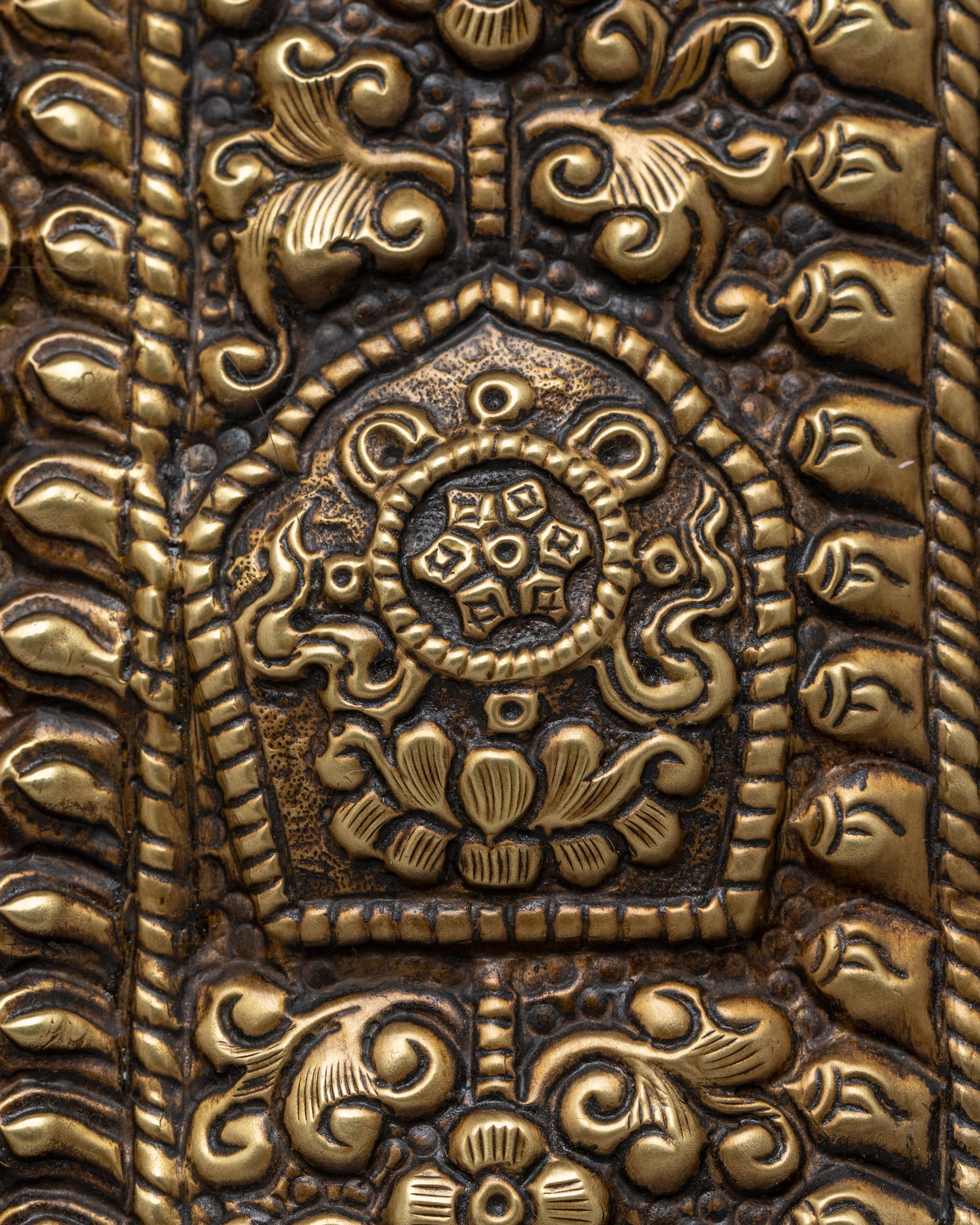 Kalachakra Brass Wall Hanging | Symbolic Home Decor with Eight Auspicious Symbols