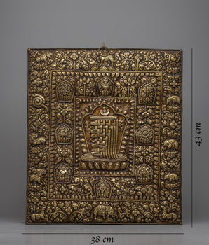 Kalachakra Brass Wall Hanging | Symbolic Home Decor with Eight Auspicious Symbols