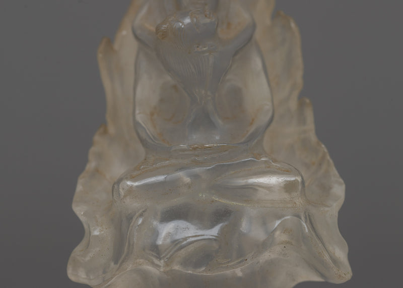 Crystal Samantabhadra Statue | Reflecting the Purity of Bodhisattva Ideals