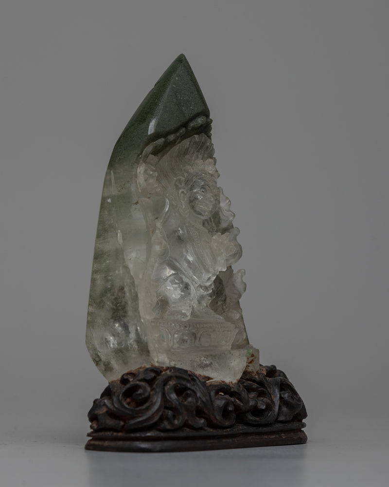 Crystal Vajrapani Statue | Symbol of Protection and Strength