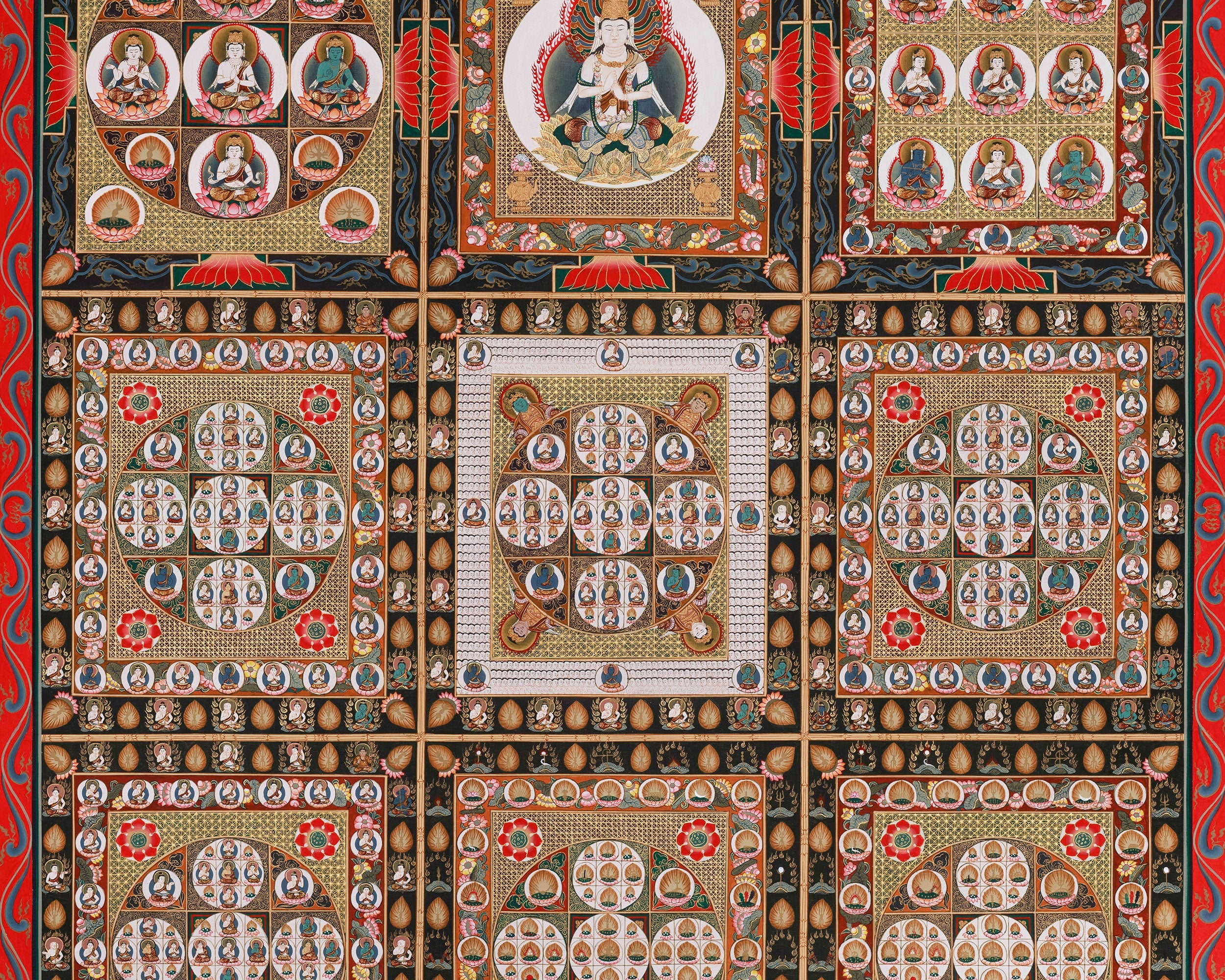 Ryokyi Mandala Artwork | Hand Painted Buddhist Two Realms Mandala