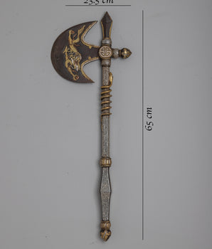 Tibetan Hand Axe | Traditional Decorative Weapon