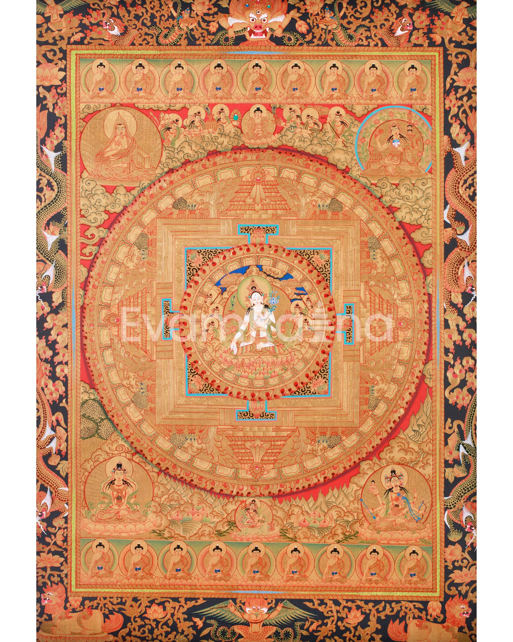 Golden Sita Tara Mandala Thangka