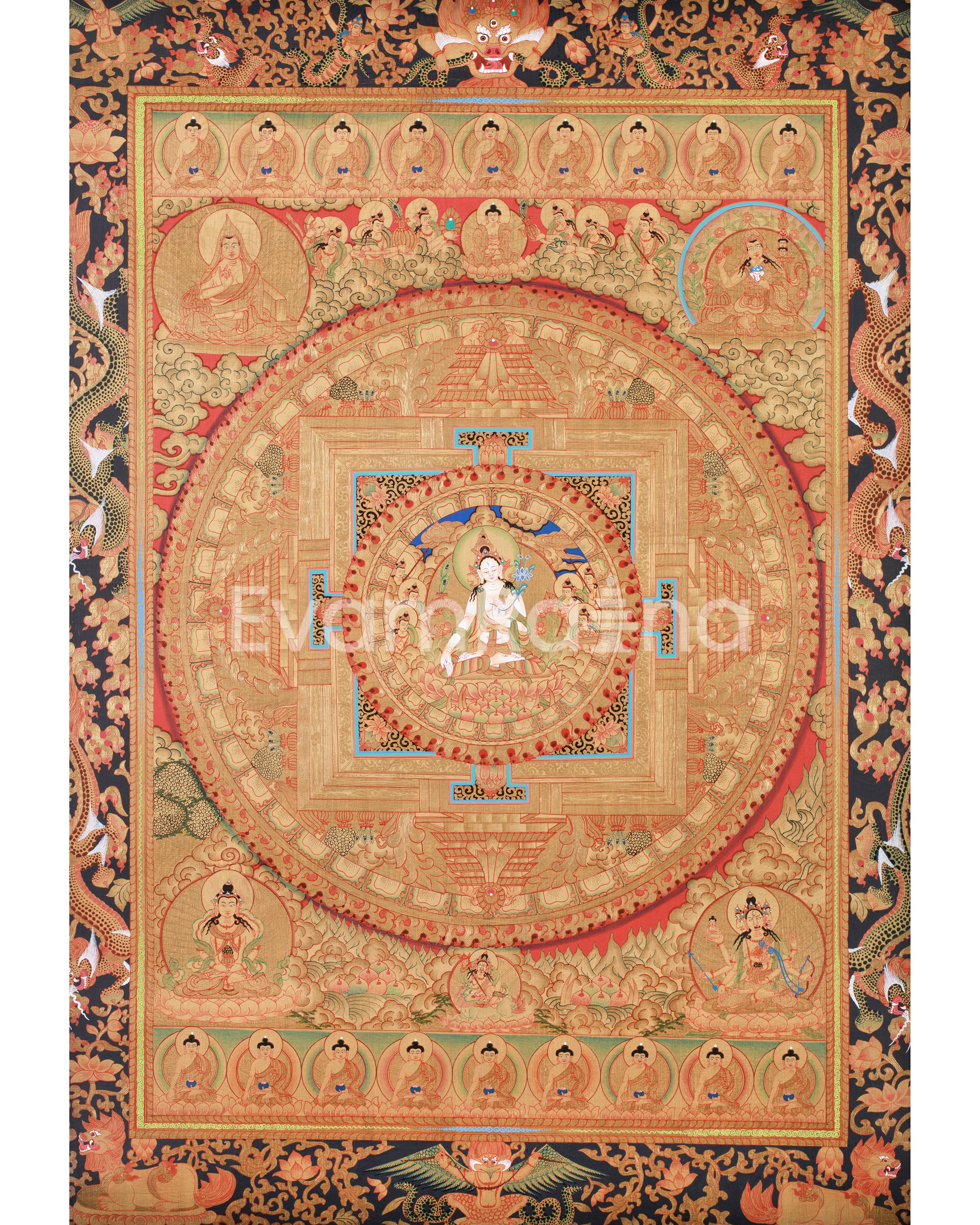 Golden Sita Tara Mandala Thangka