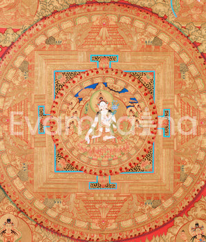 Golden Sita Tara Mandala | Sacred Symbol of Compassion & Wisdom