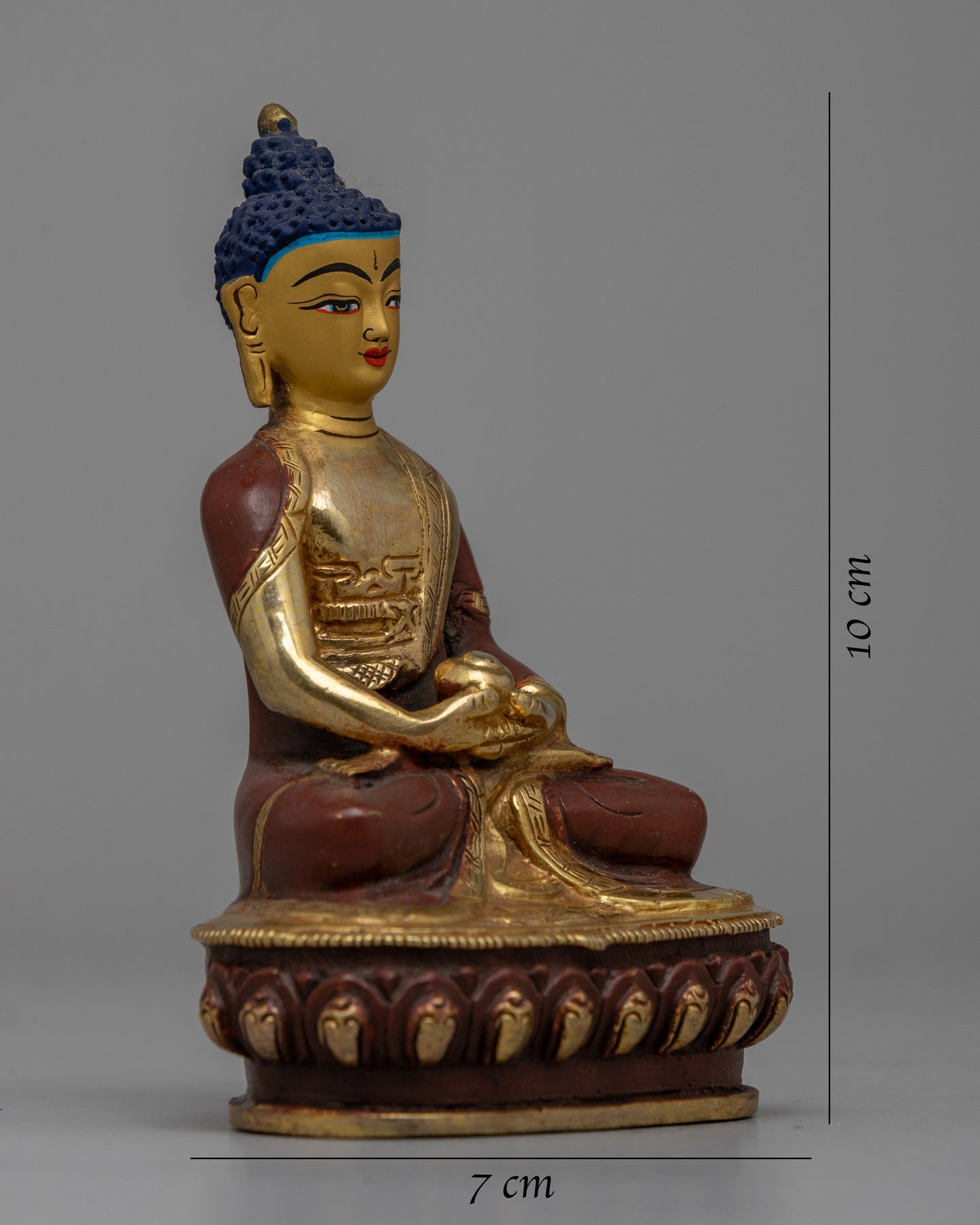 Meditative Amitabha Buddha Handmade Sculpture |  Spiritual Practice Enhancer