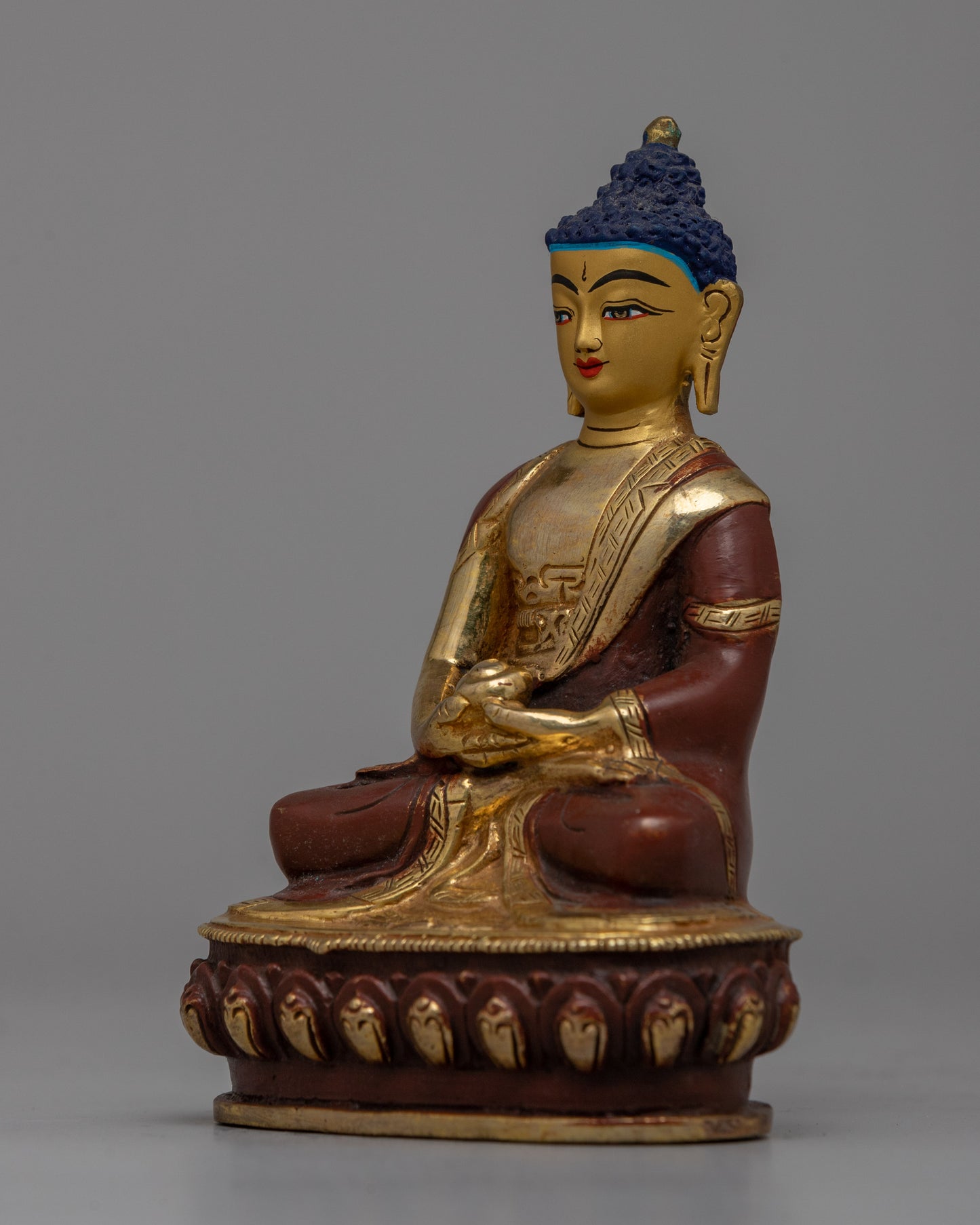 Meditative Amitabha Buddha Handmade Sculpture |  Spiritual Practice Enhancer