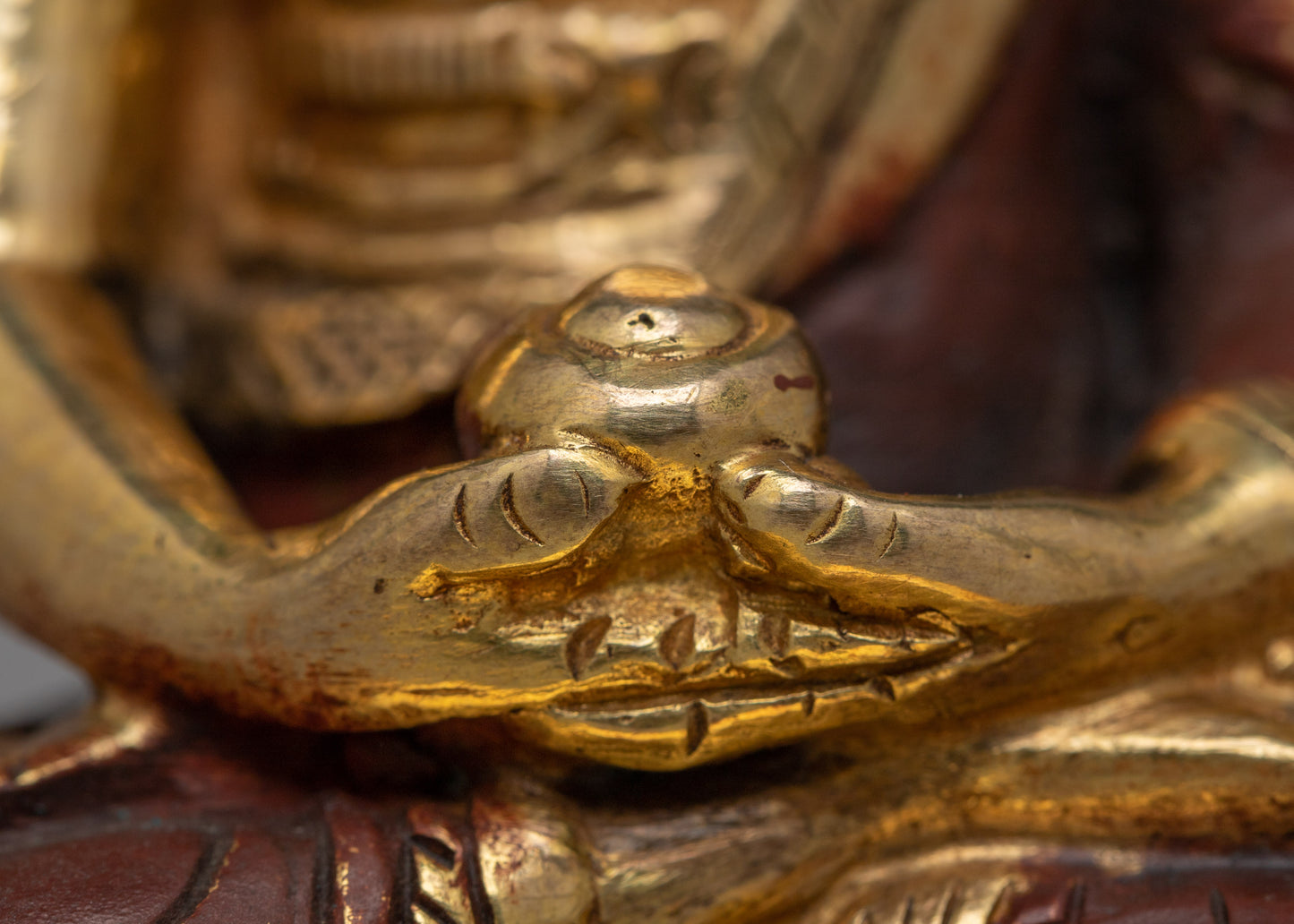 Meditative Amitabha Buddha Handmade Sculpture |  Spiritual Practice Enhancer