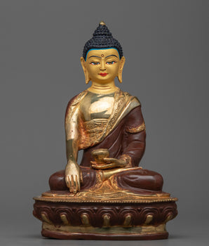 Shakyamuni Buddha Gold Face Statue 