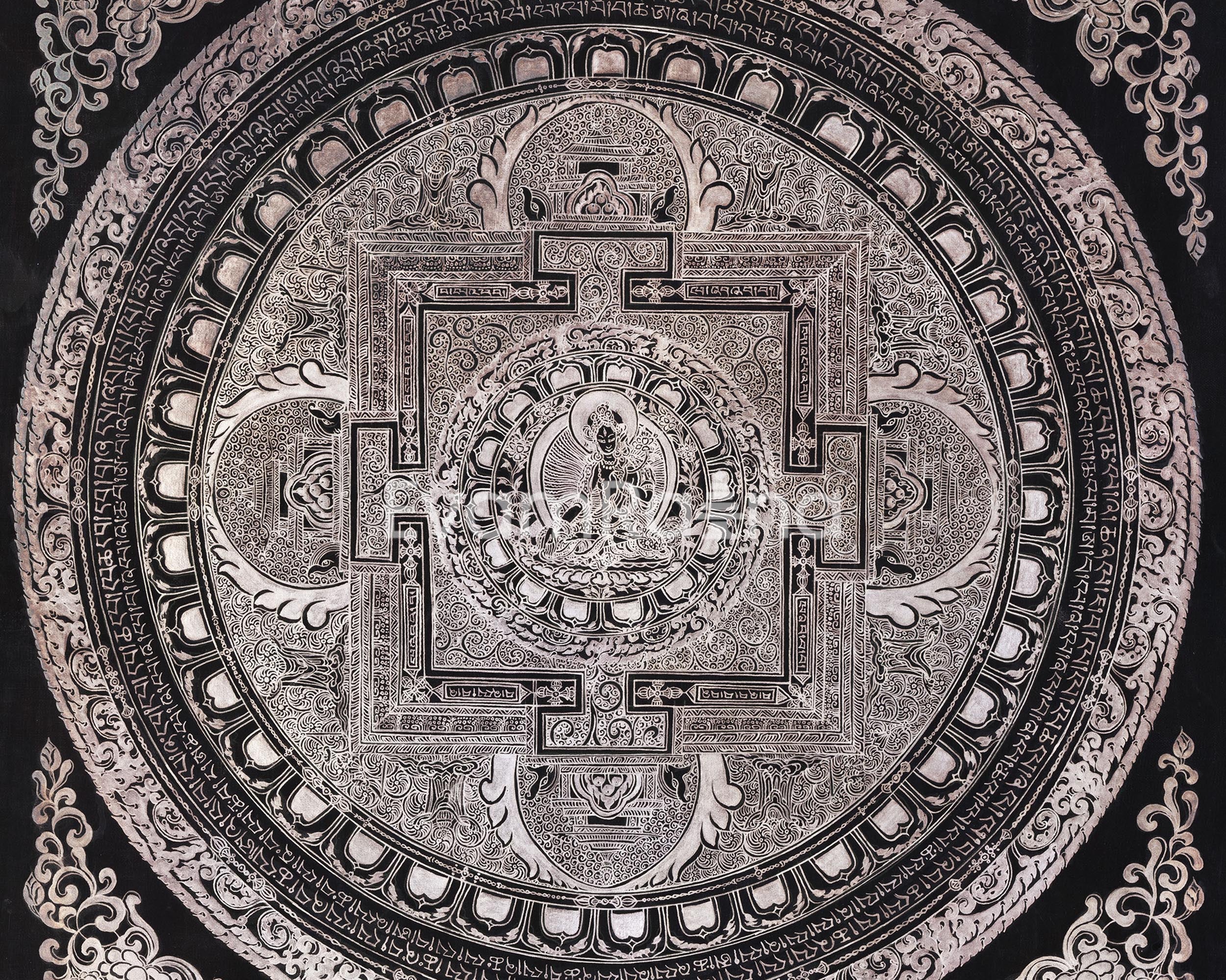 White Tara Mandala | Thangka for Healing, Longevity & Protection