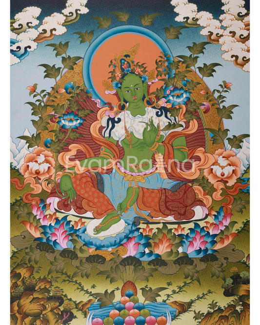 Green Tara Painting 