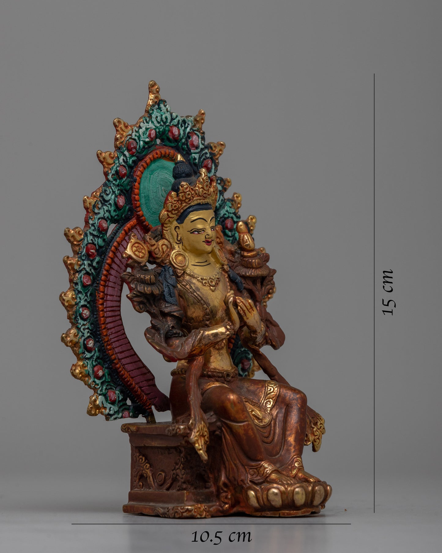 Copper Statue of Maitreya Buddha | Traditional Buddhist Decor for Peace and Prosperity