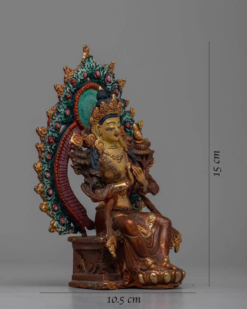 Copper Statue of Maitreya Buddha | Traditional Buddhist Decor for Peace and Prosperity