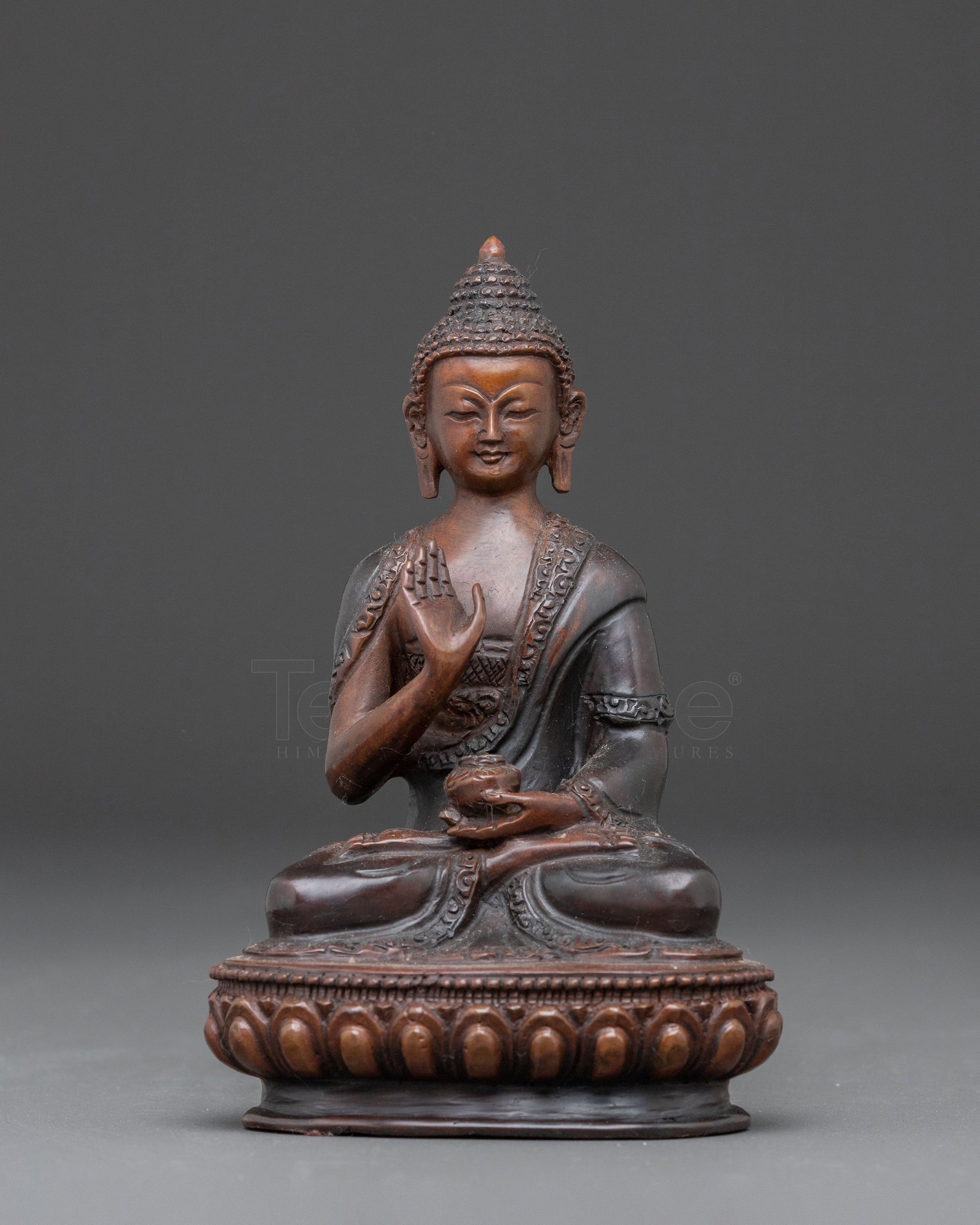 Handmade Amogasiddhi Oxidized Copper Statue