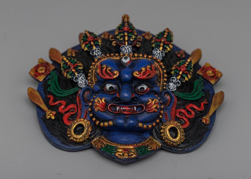 Mahakala Tibetan Mask Wall Decor | Protector Deity Serene Home Decoration