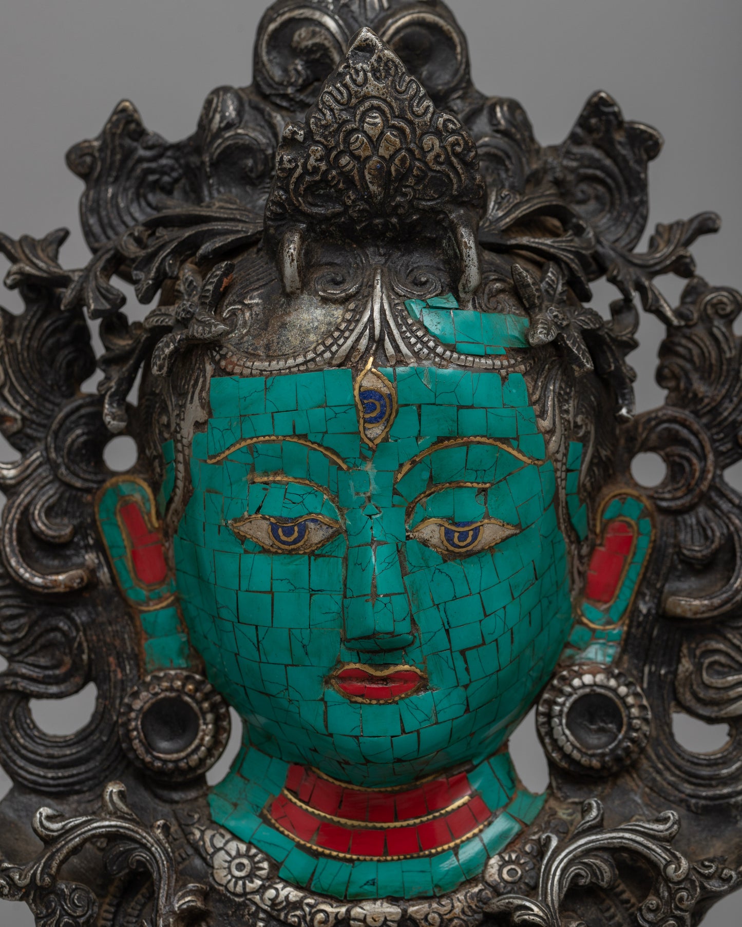 White Tara Face Mask Wall Hanging | Wall Decor for Peace and Protection