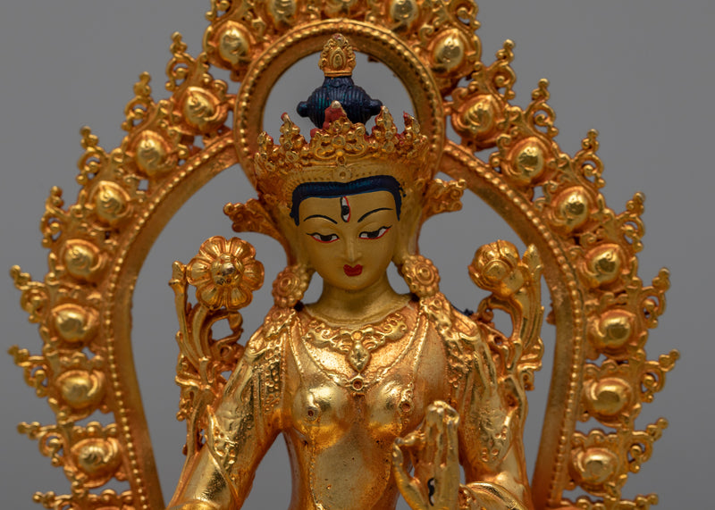 Machine Made White Tara Statue | Harmonious Zen Decor