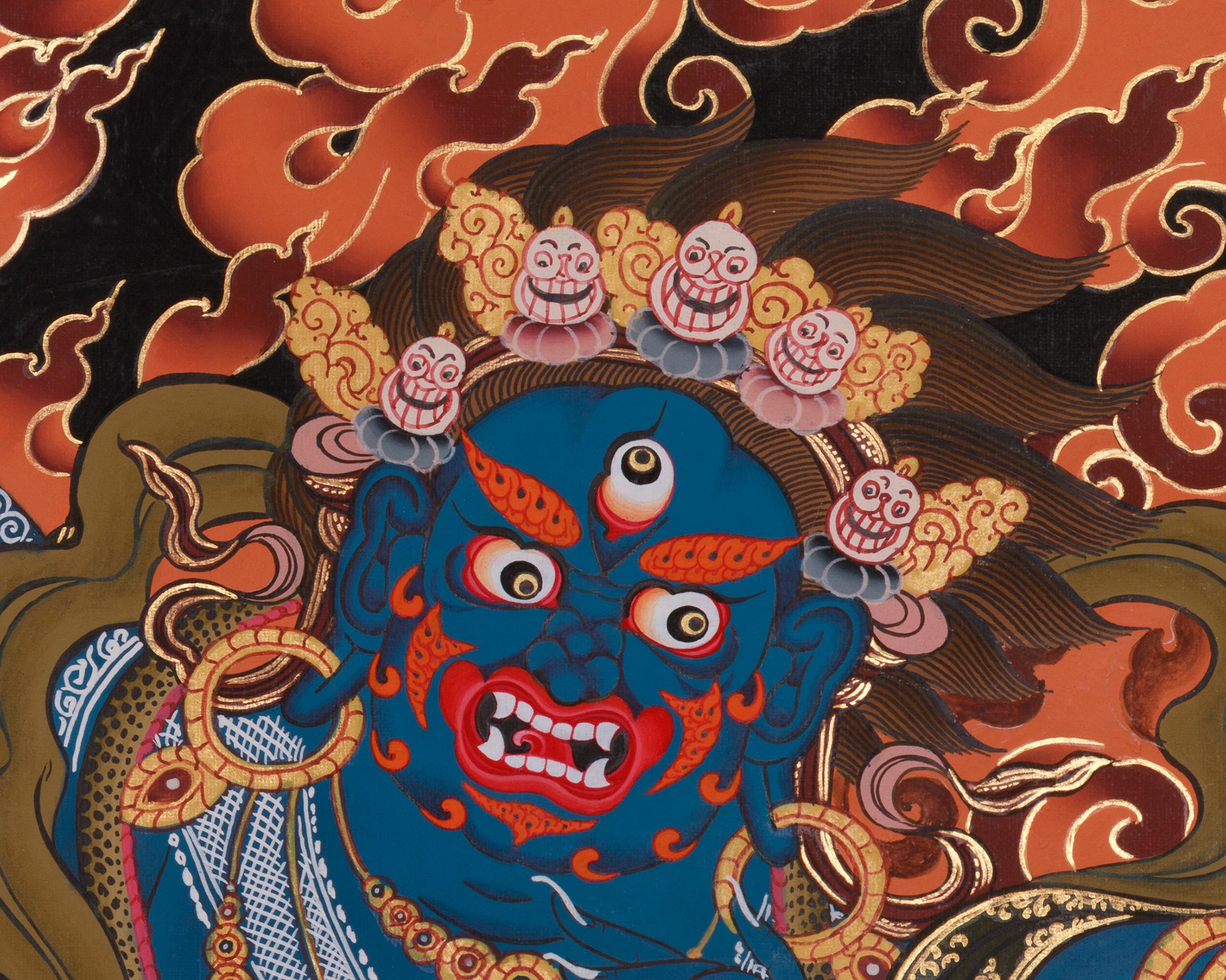 Traditional Three Bodhisattvas: Vajrapani with Manjushri and Avalokiteshvara