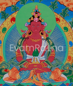 Longevity Buddha, Amitayus | Thangka for Healing and Long Life