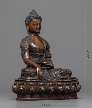 Oxidized Shakyamuni Buddha Statue | Timeless Meditation Decor