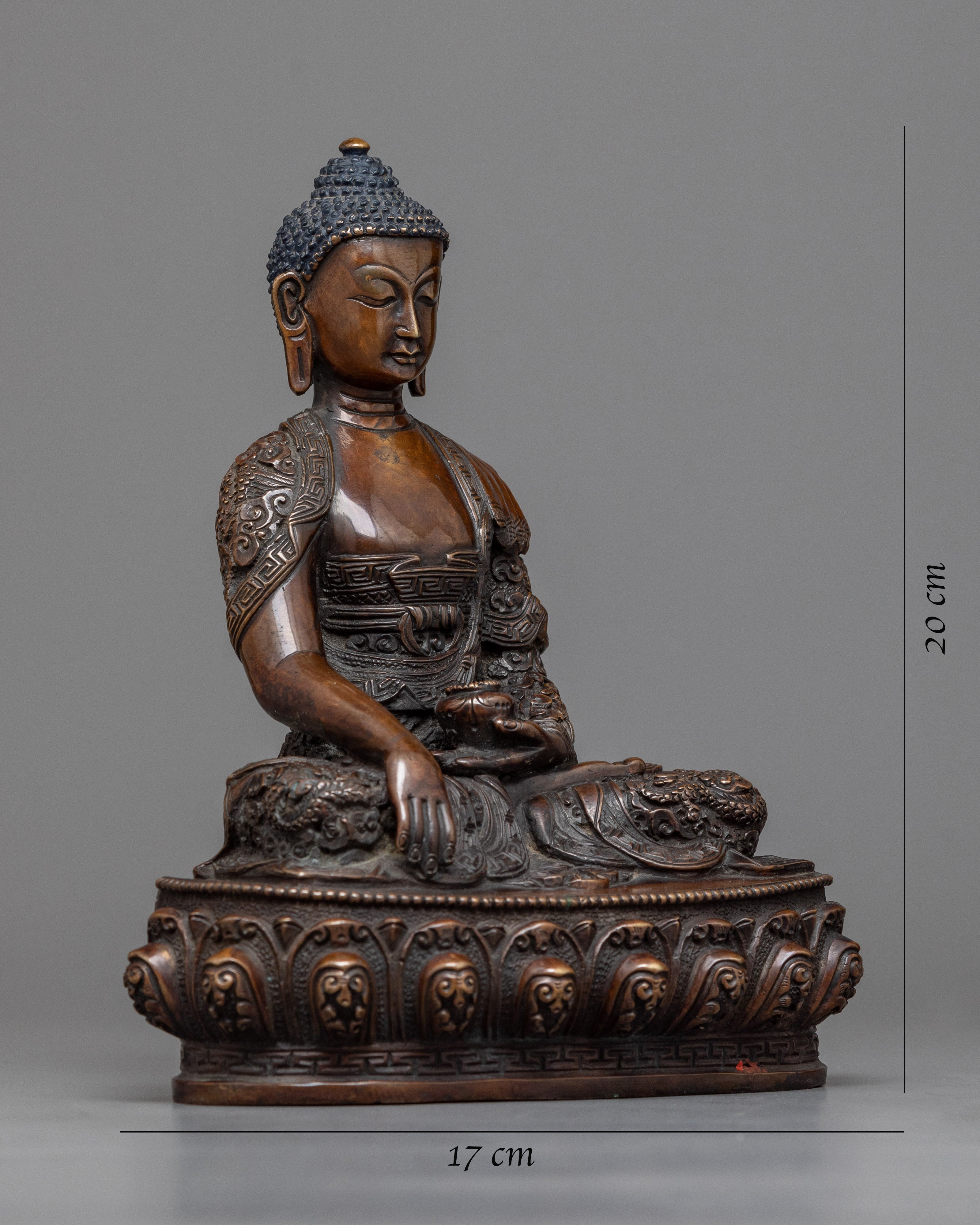 Oxidized Shakyamuni Buddha Statue | Timeless Meditation Decor