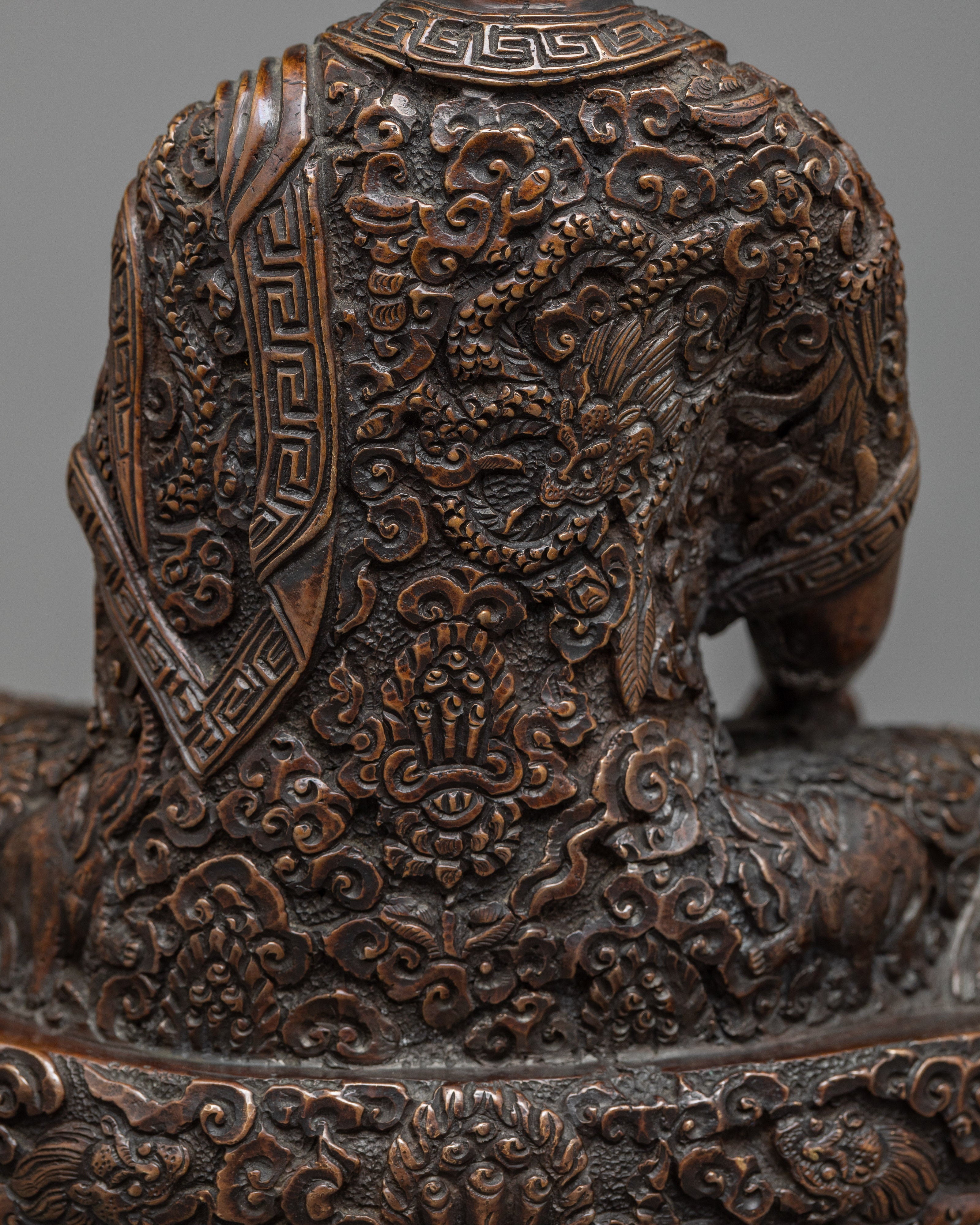 Oxidized Shakyamuni Buddha Statue | Timeless Meditation Decor