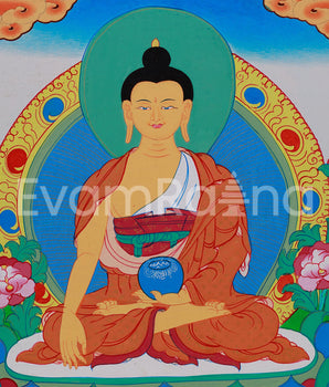 Enlightened Buddha Thangka | Authentic Depiction of Shakyamuni Buddha