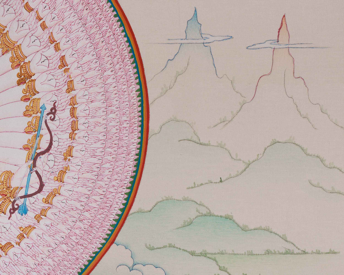 Himalayan Deity 1000 Armed Chenrezig Thangka | Bodhisattva of Compassion