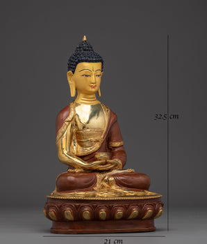 Amitabha Buddha Statue in 24K Gold